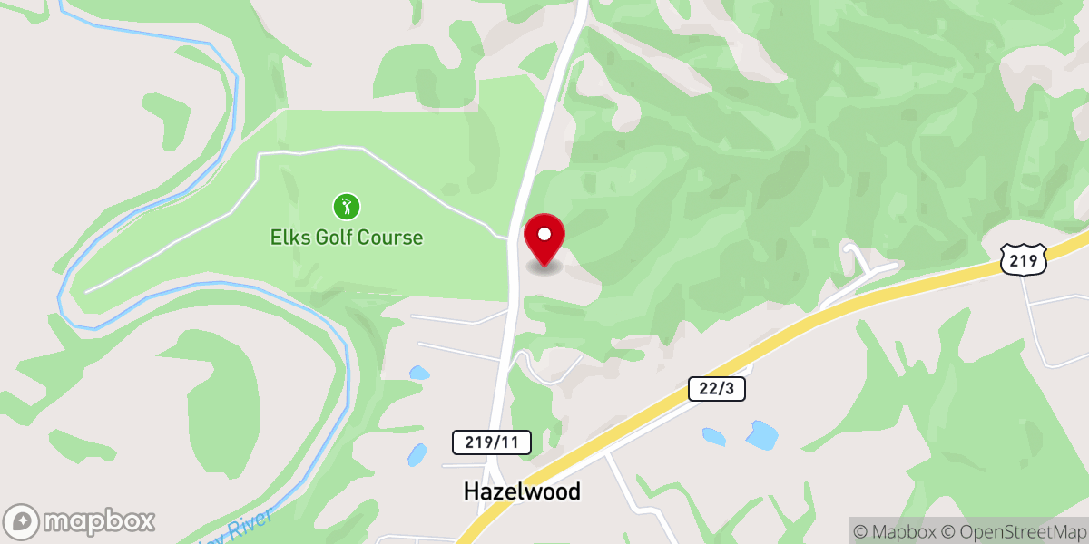 Map showing location of Elks Lodge