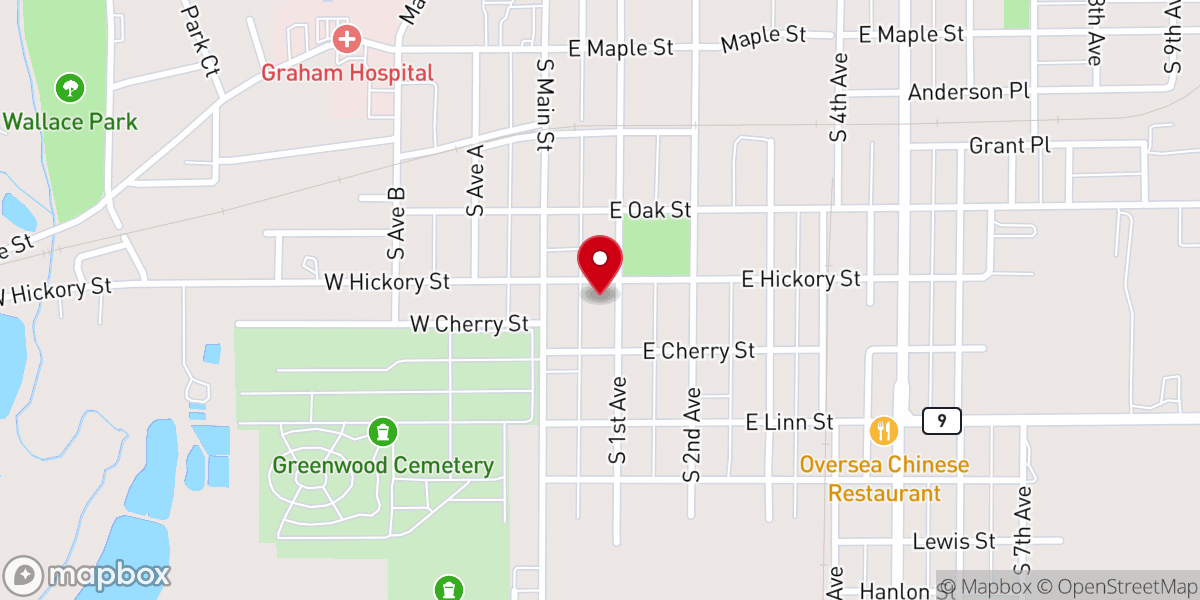 Map showing location of South Park United Methodist Church