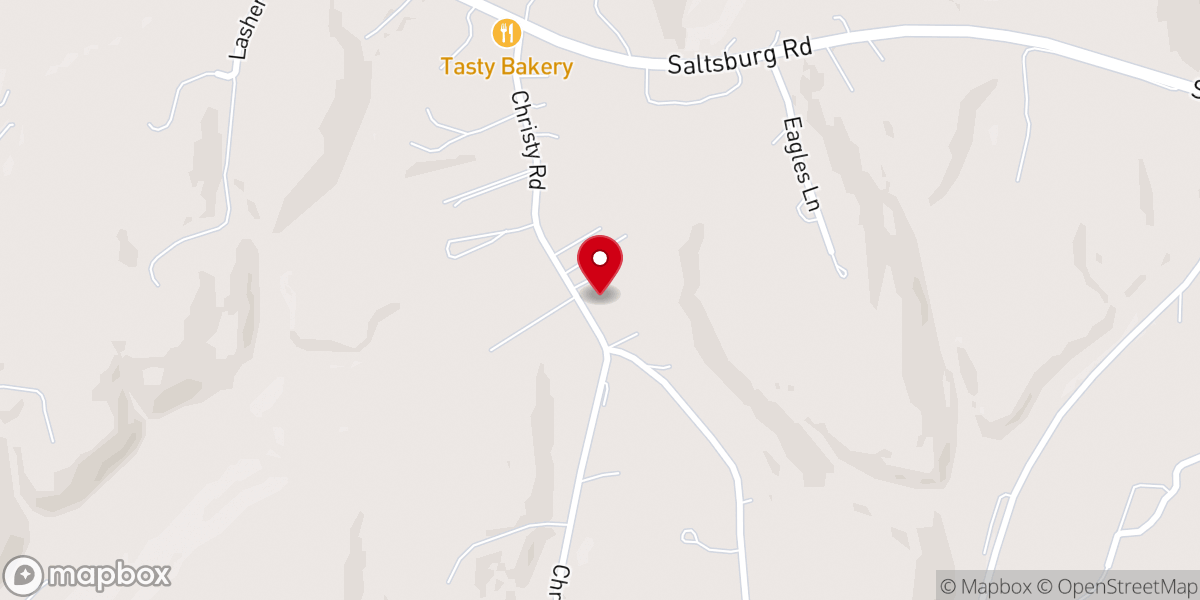 Map showing location of Bible Baptist Church