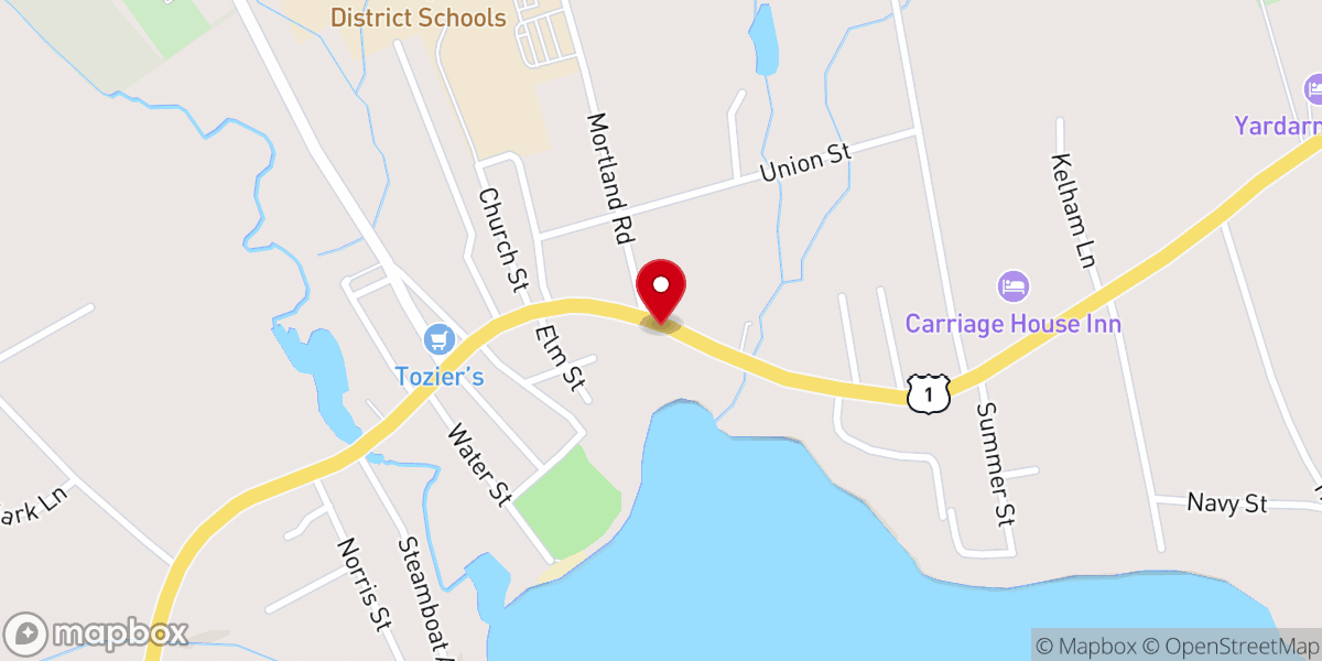 Map showing location of Searsport Apostolic Church