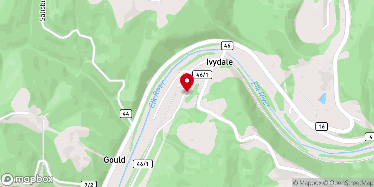 Map showing location of Ivydale United Methodist Church