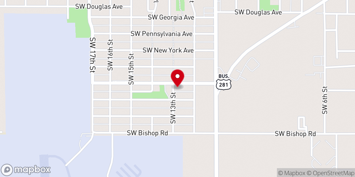 Map showing location of Rose Hill Church of Christ