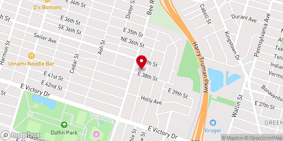 Map showing location of City Church Savannah