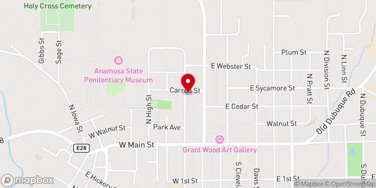 Map showing location of St Patrick Church
