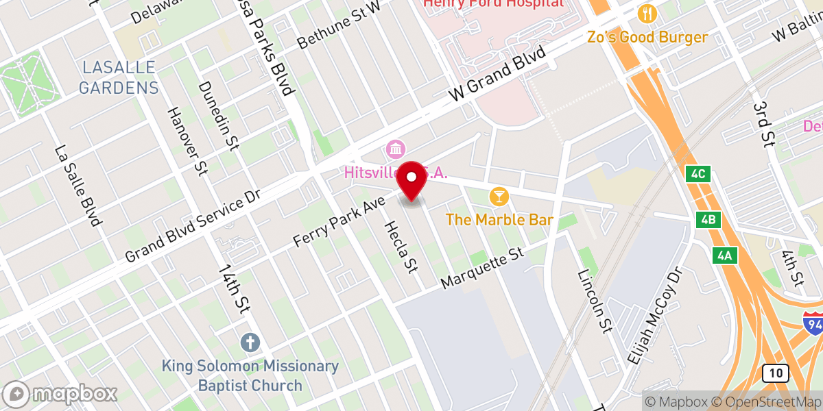 Map showing location of New Order Missionary Baptist Church