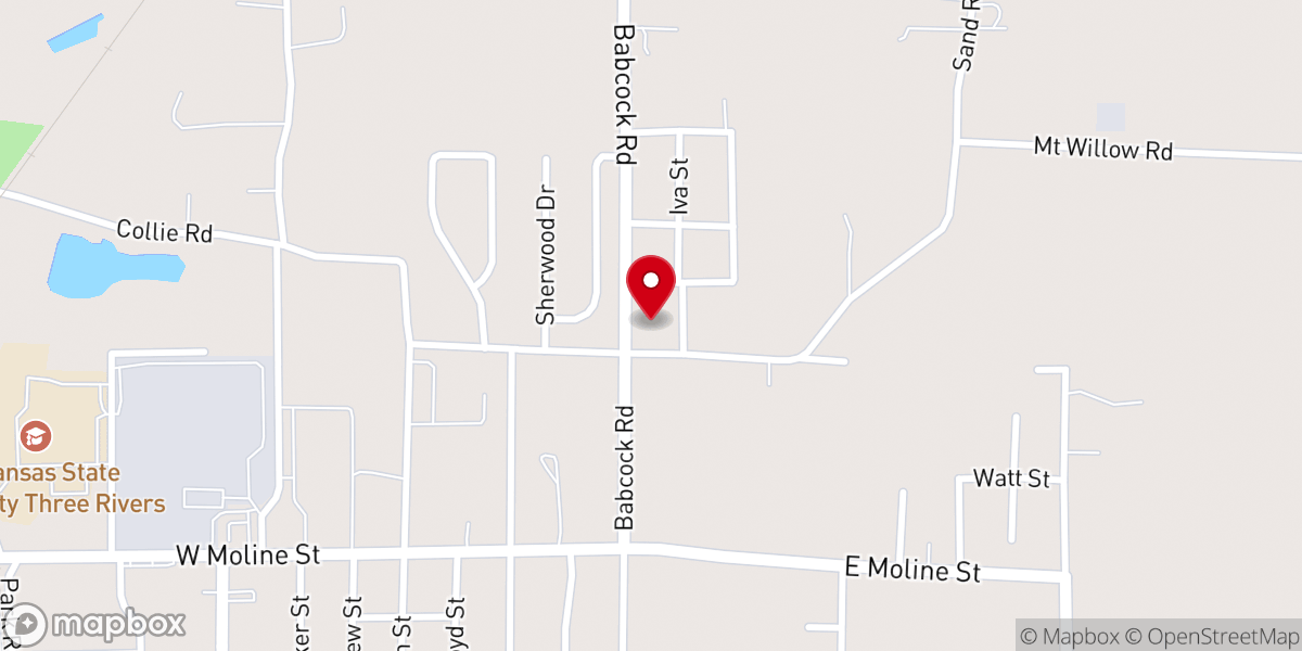 Map showing location of Landmark Baptist Church