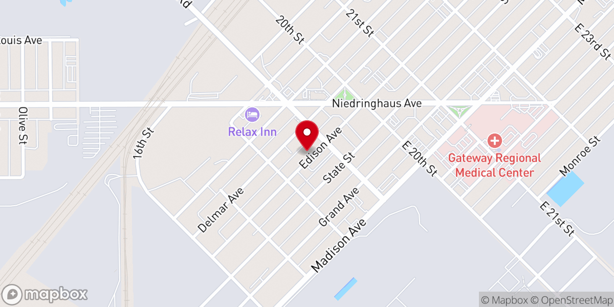 Map showing location of Catholic Charities Madison