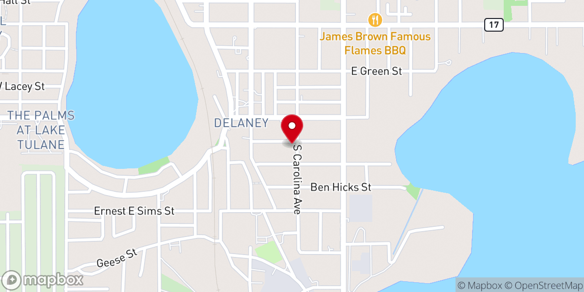 Map showing location of Church of Christ