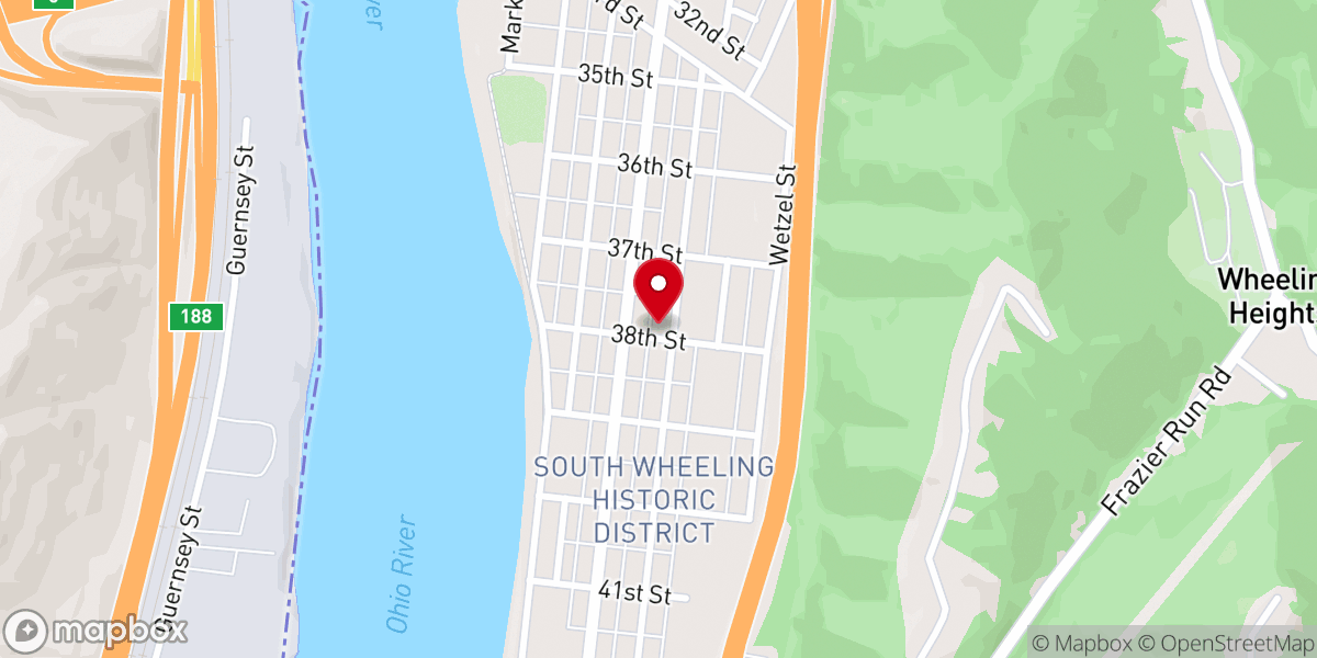 Map showing location of St Paul's United Church-Christ