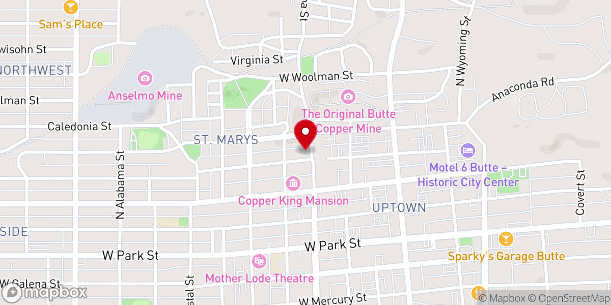 Map showing location of Mountain View United Methodist Church
