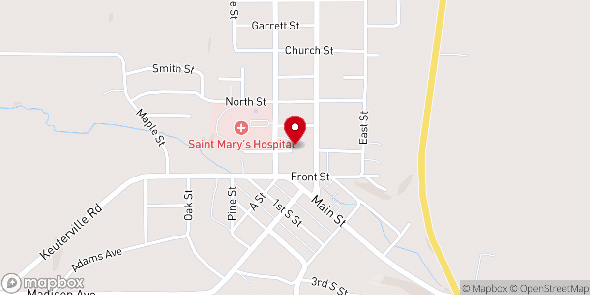 Map showing location of Cottonwood Community Church