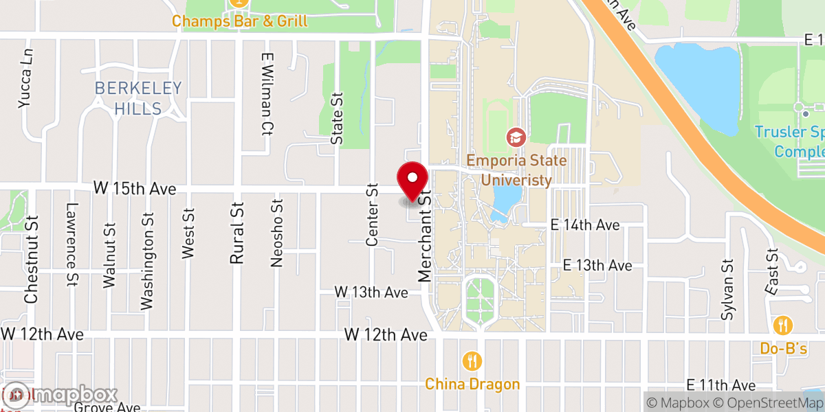 Map showing location of Didde Catholic Campus Center