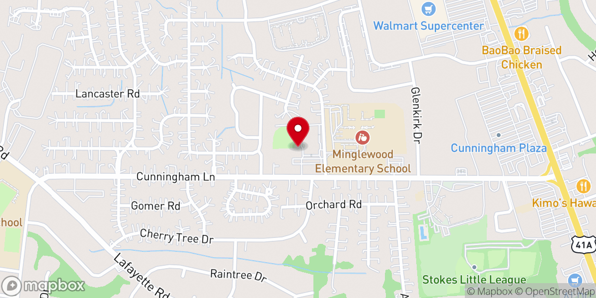 Map showing location of Park Lane Church of the Nazarene
