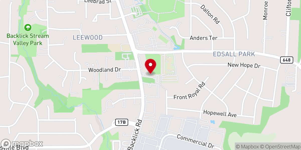 Map showing location of First Church of Christ Scientist