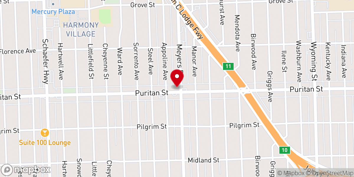 Map showing location of Old Landmark Baptist
