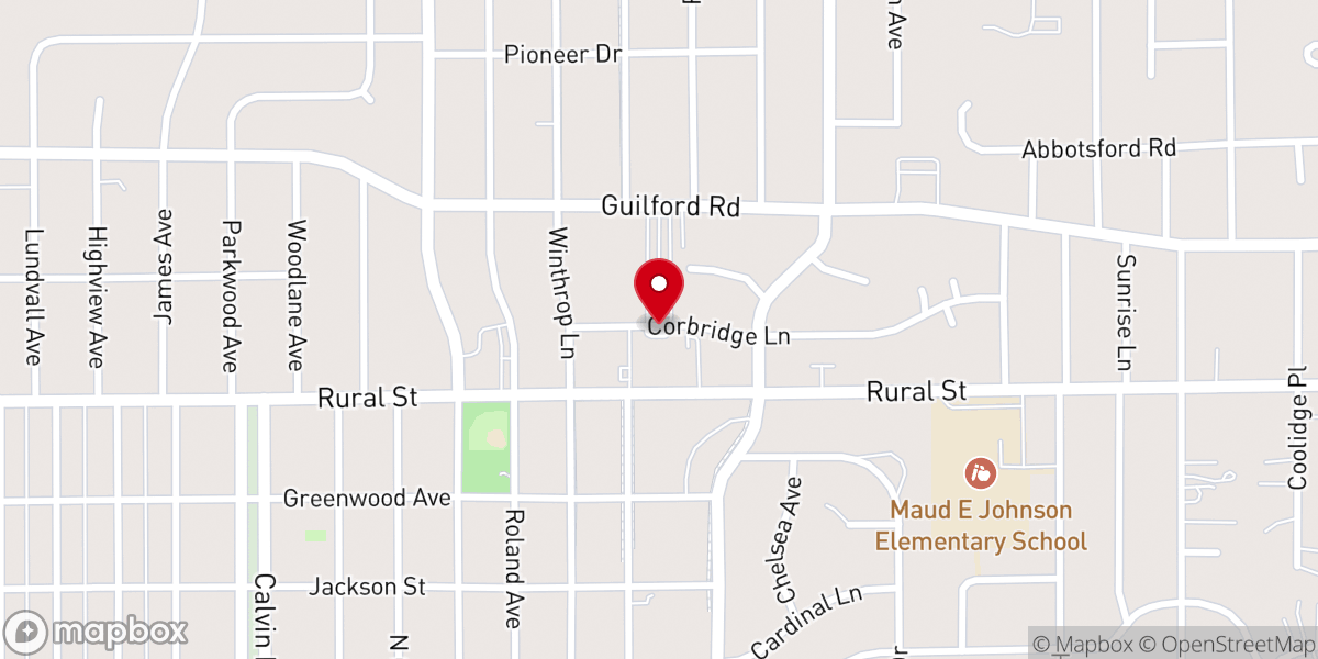 Map showing location of Our Savior's Lutheran Church