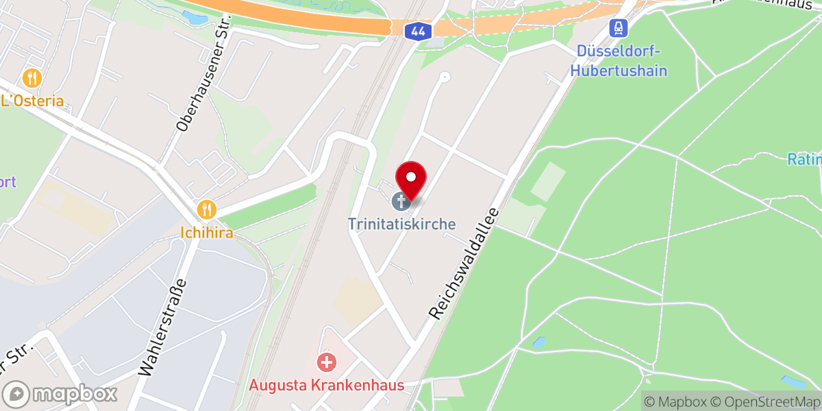 Map showing location of Evangelische Trinitatiskirche