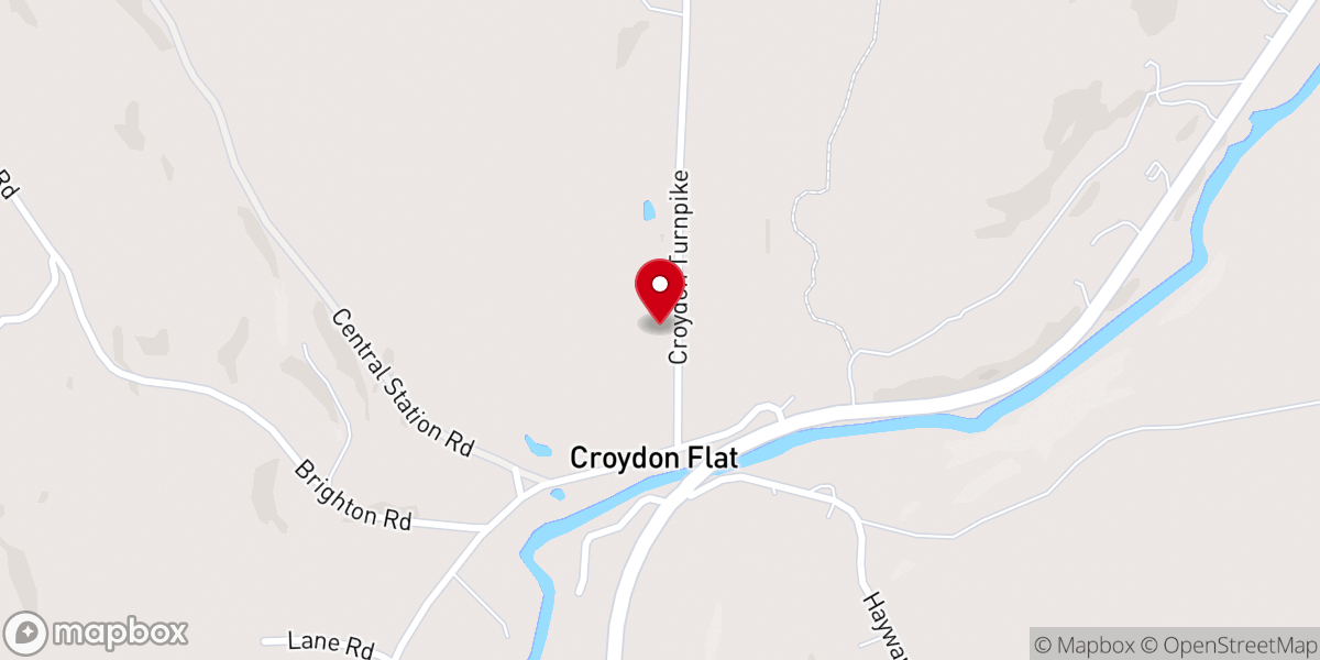 Map showing location of Croydon Flat Church
