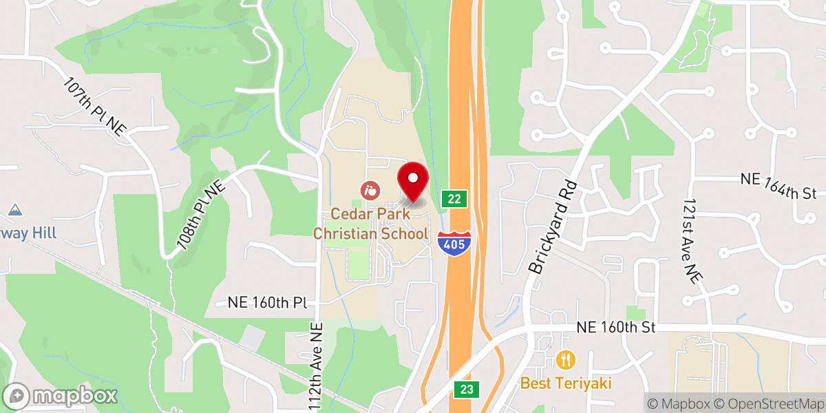 Map showing location of Chapel At Cedar Park