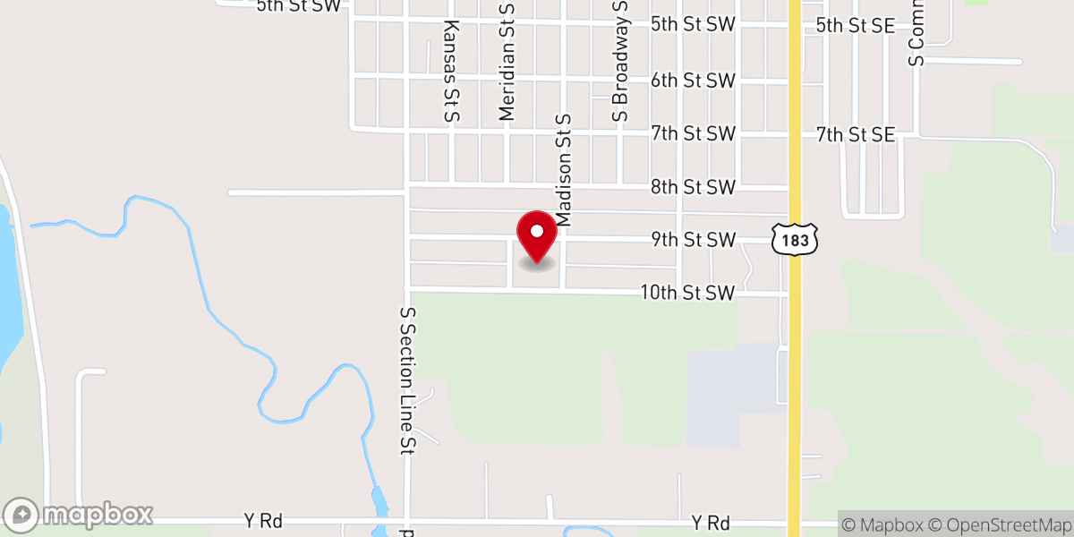 Map showing location of United Methodist Church