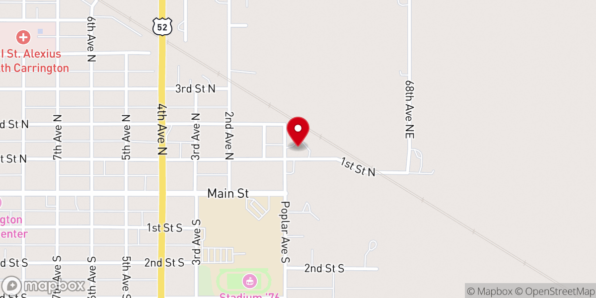 Map showing location of Grace Lutheran Church