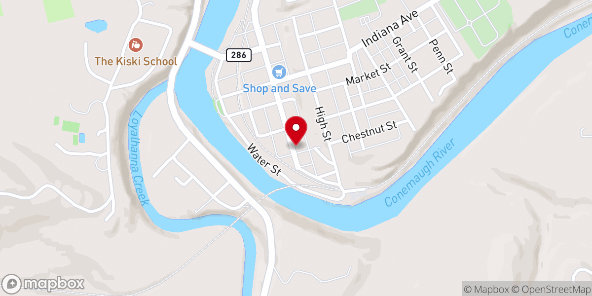 Map showing location of United Methodist Church