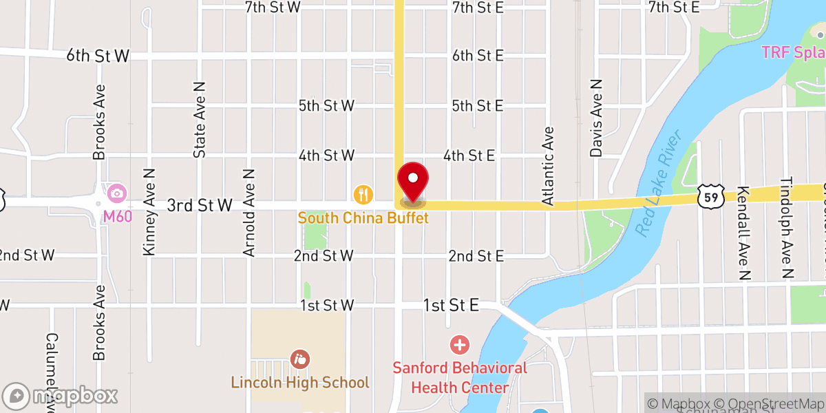 Map showing location of Eagles View Church and Outreach Center
