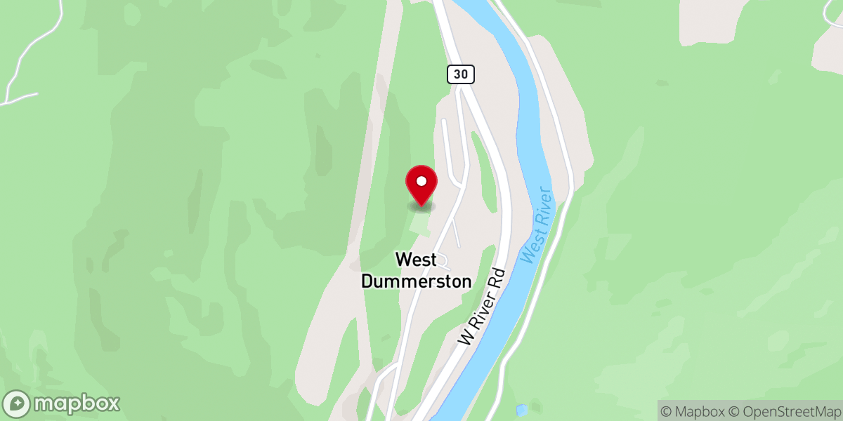 Map showing location of West Dummerston Baptist Church