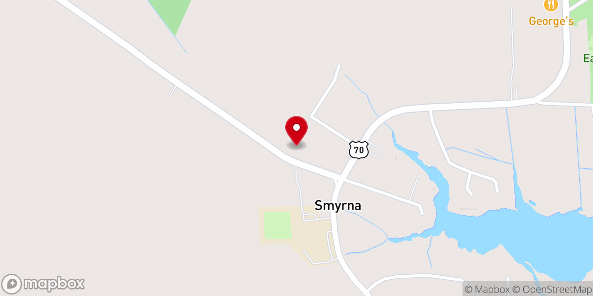 Map showing location of Smyrna Pentecostal Holiness