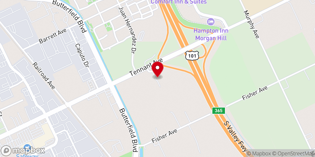 Map showing location of Beth-El Baptist Church