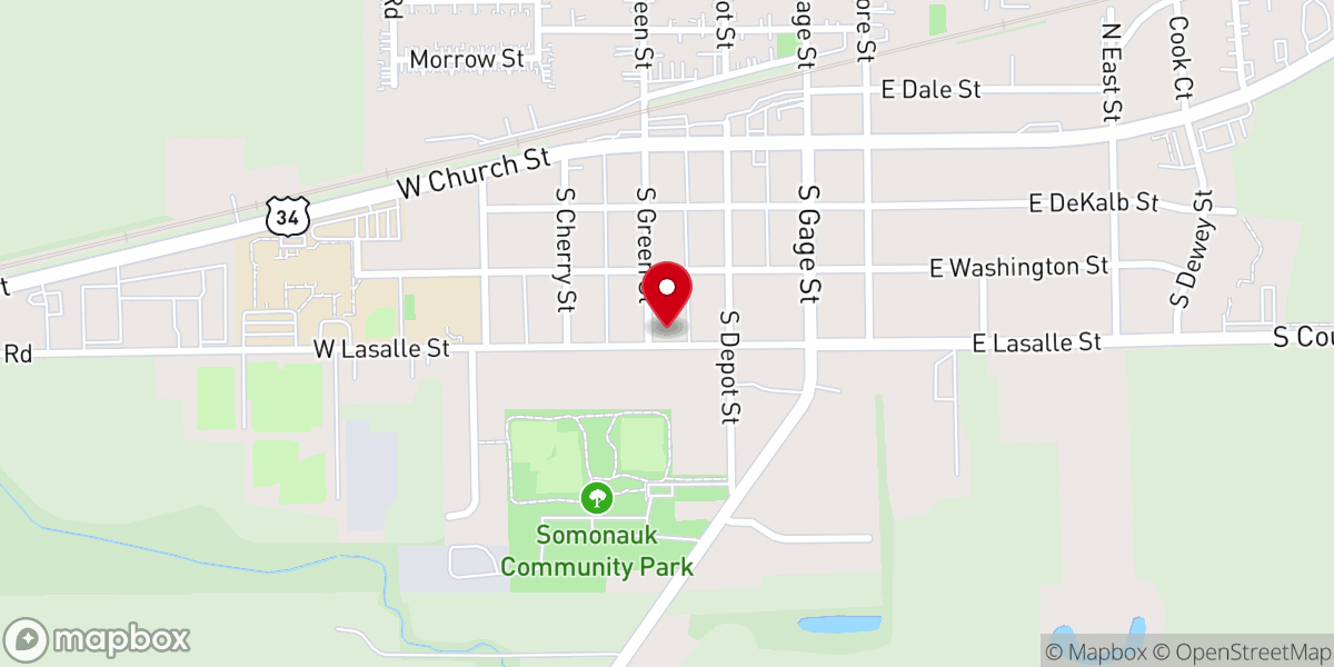 Map showing location of St. John the Baptist Catholic Parish Center