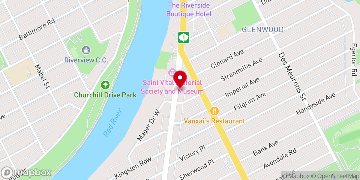 Map showing location of St. Mary's Road United Church