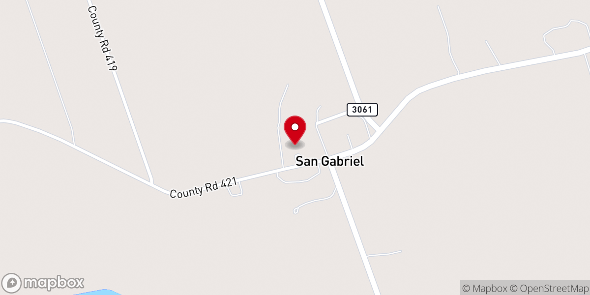 Map showing location of San Gabriel Christian Church