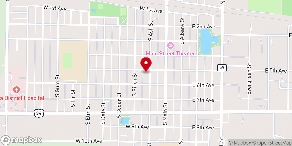Map showing location of Saint John the Evangelist Catholic Church