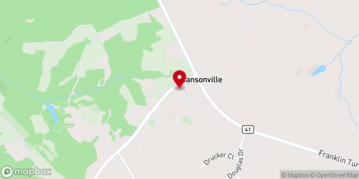 Map showing location of Swansonville Pentecostal Church