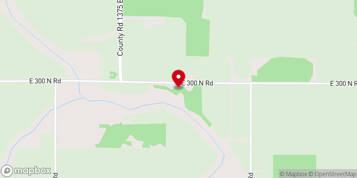 Map showing location of Lake Fork United Church-Christ
