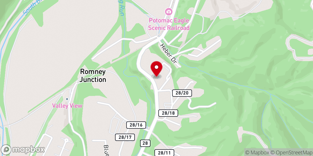 Map showing location of Grace Valley Baptist Church