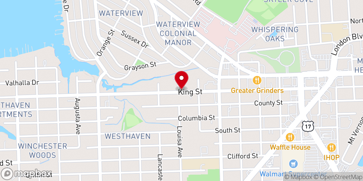 Map showing location of First Church of Christ, Scientist