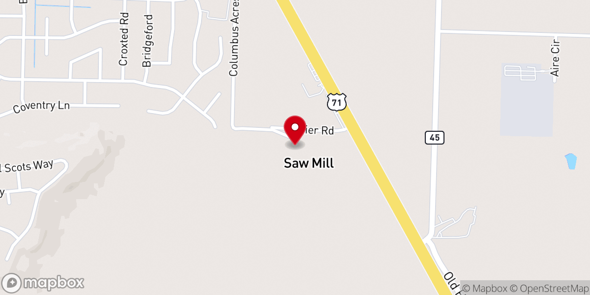 Map showing location of Knights of Columbus
