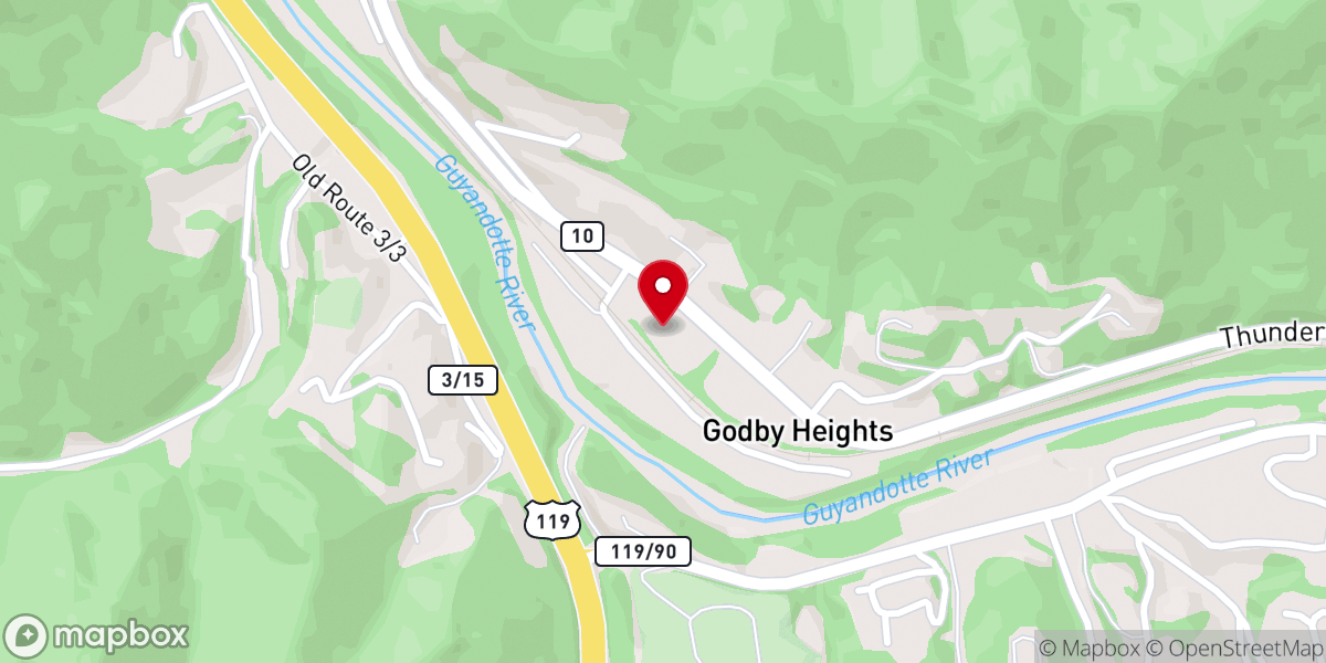 Map showing location of Holy Sacrament Catholic Church