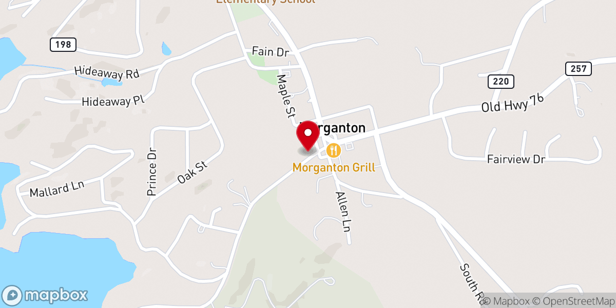 Map showing location of Appalachian church of Christ