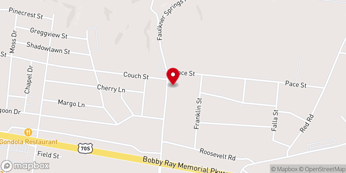 Map showing location of St Catherine's Catholic Church