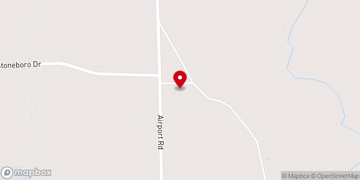 Map showing location of Oak Grove Church