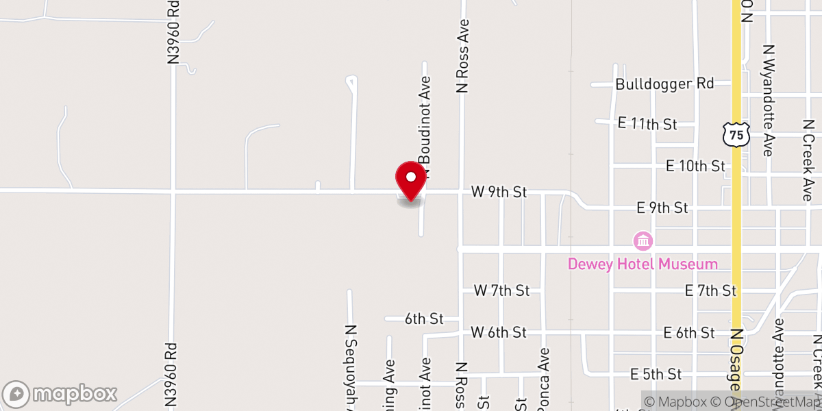 Map showing location of Our Lady of Guadalupe Catholic Church