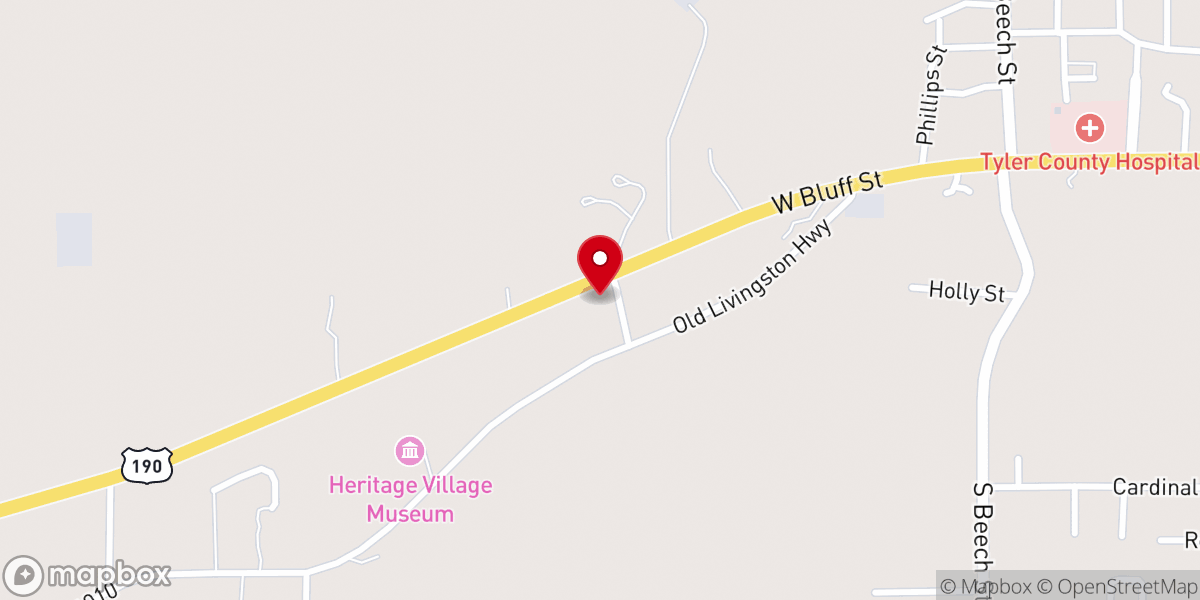 Map showing location of Church of Christ