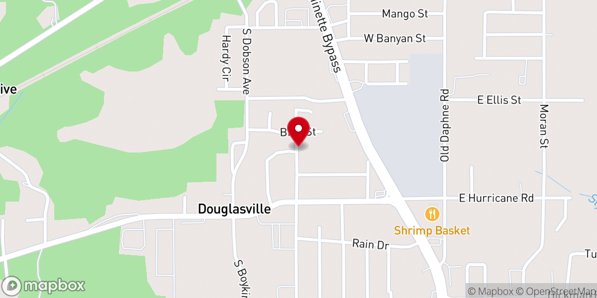 Map showing location of United Baptist Church