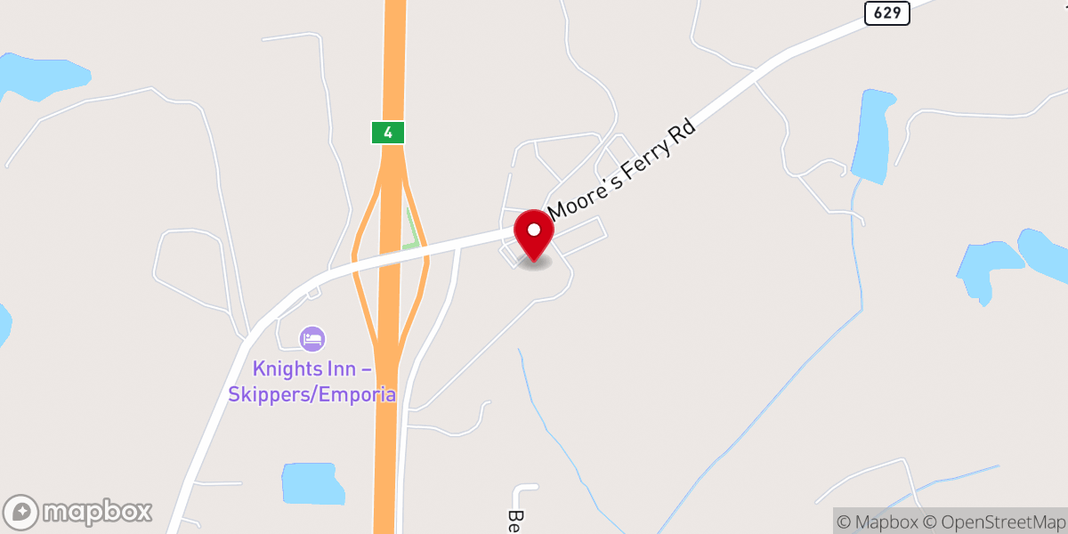 Map showing location of Love's Travel Stop