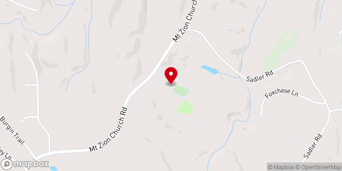Map showing location of Mt Zion Baptist Church
