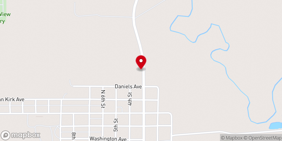 Map showing location of Primitive Baptist Church