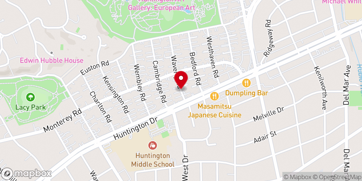 Map showing location of San Marino Christ Presbyterian Church